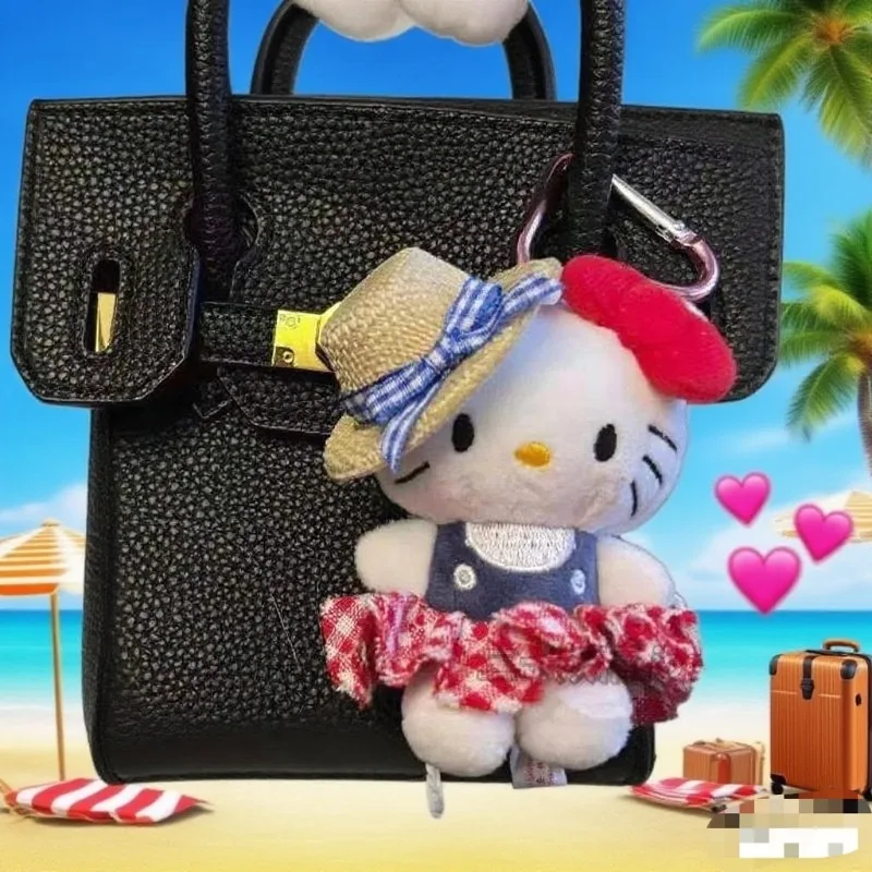 سانريو Kawaii مرحبا كيتي أنيمي الطرفية قلادة لطيف نظارات الموضة KT القط المفاتيح فتاة ظهره اكسسوارات الهدايا