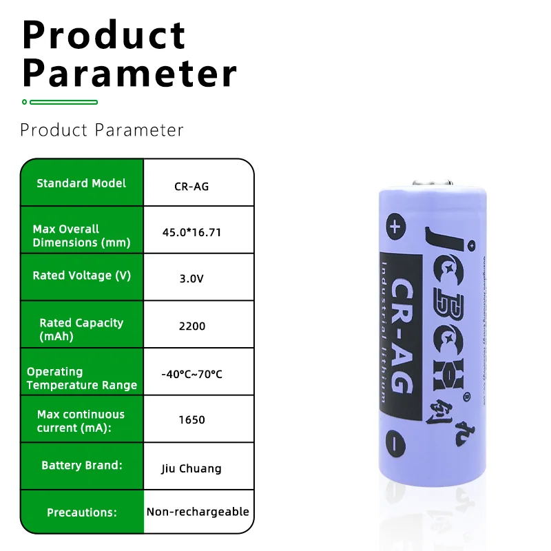 CR-AG 3.0V Li-MnO2 Batteries Industrial Control PLC Server CNC Machine Tool Machining Center Driver Smoke Alarm