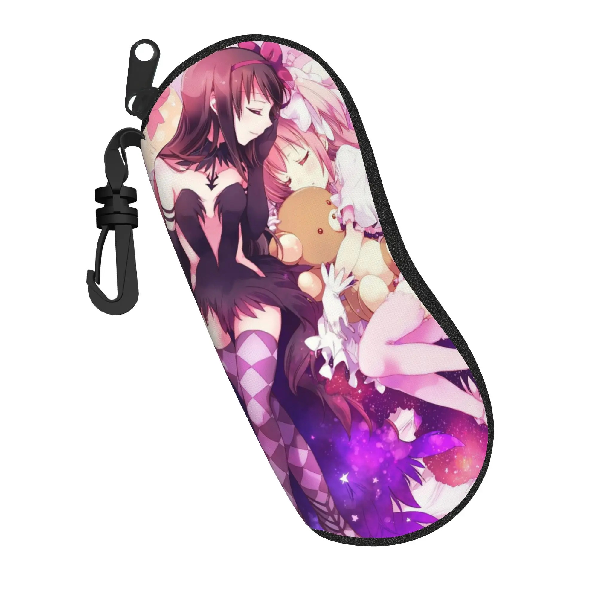 Akemi Kaname Anime Glasses Case Men Women Waterproof Zipper Puella Magi Madoka Magica Eyewear Storage Box Sunglasses Box