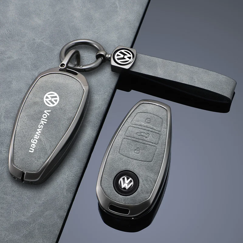 Zinc Alloy Car Remote Key Case Cover Holder Shell for VW Volkswagen Touareg 2011 2012 2013 2014 2015 2016 2017 2018 Accessories