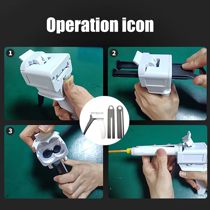 1 шт., двухкомпонентный дизайн, ручной клеевой пистолет, клеевой пистолет AB, смесительная трубка 1:1/10:1, 50 мл, современный клеевой пистолет