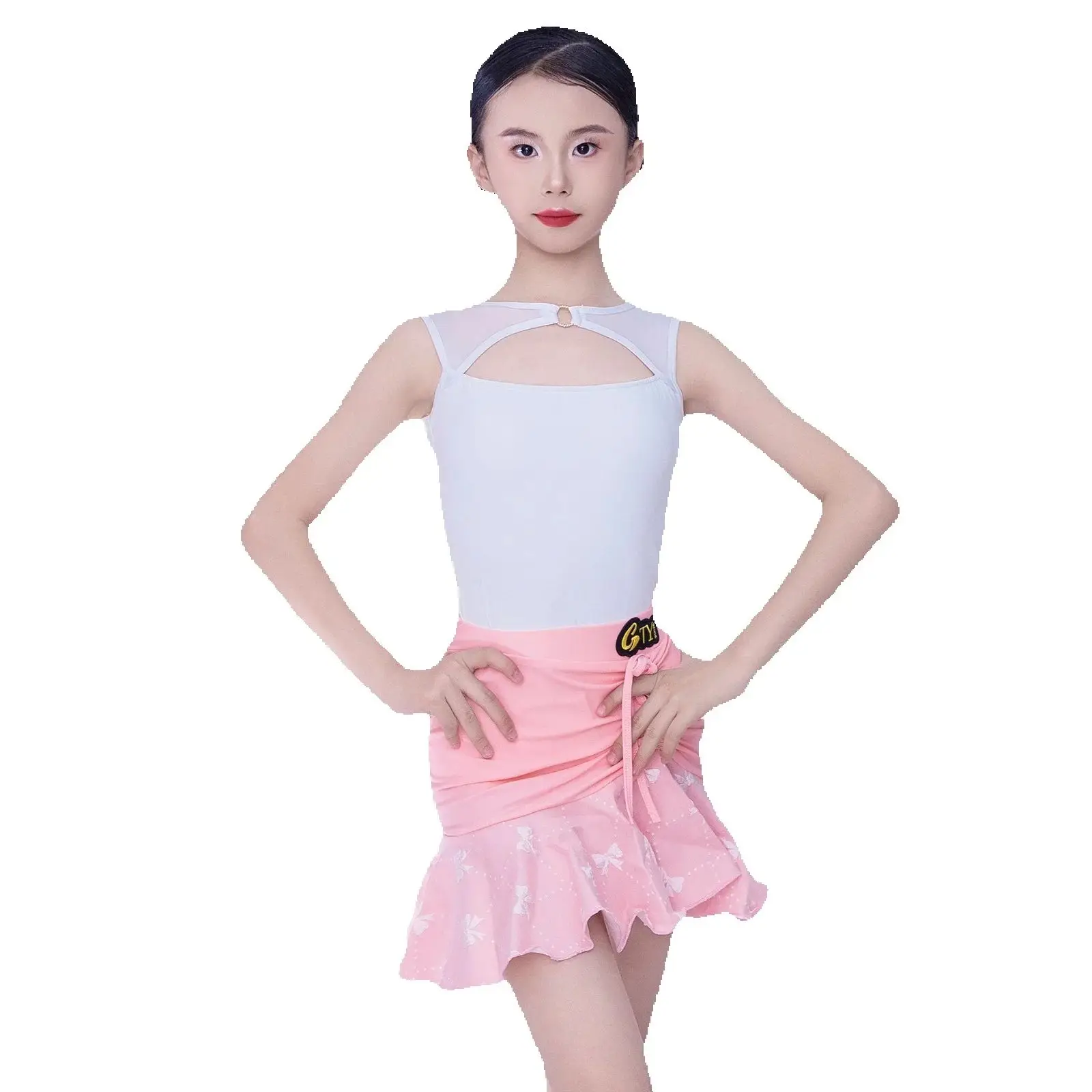 Kids Samba Latin Dance Competition Clothes For Girls Latin Dance Performance Costume Child Chacha Rumba Dancewear SL13137