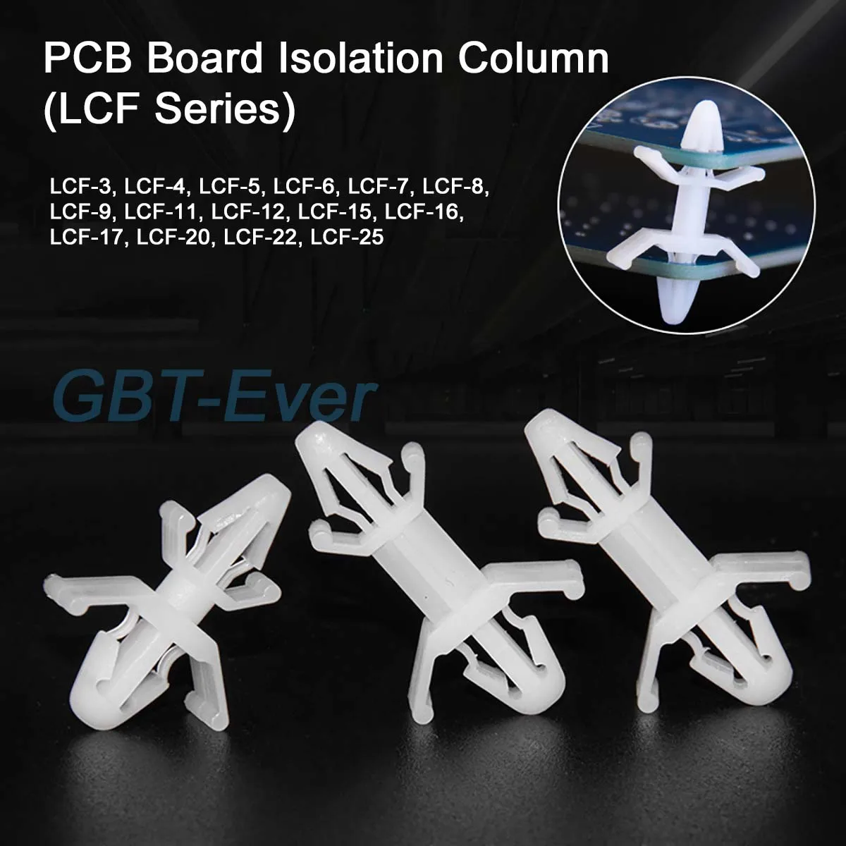 LCF White Nylon PCB Board Isolation Column Support Pillar 3mm Hole LCF-3/4/5/6/7/8/9/11/12/15/16/17/20/22/25 Stand-off Spacer