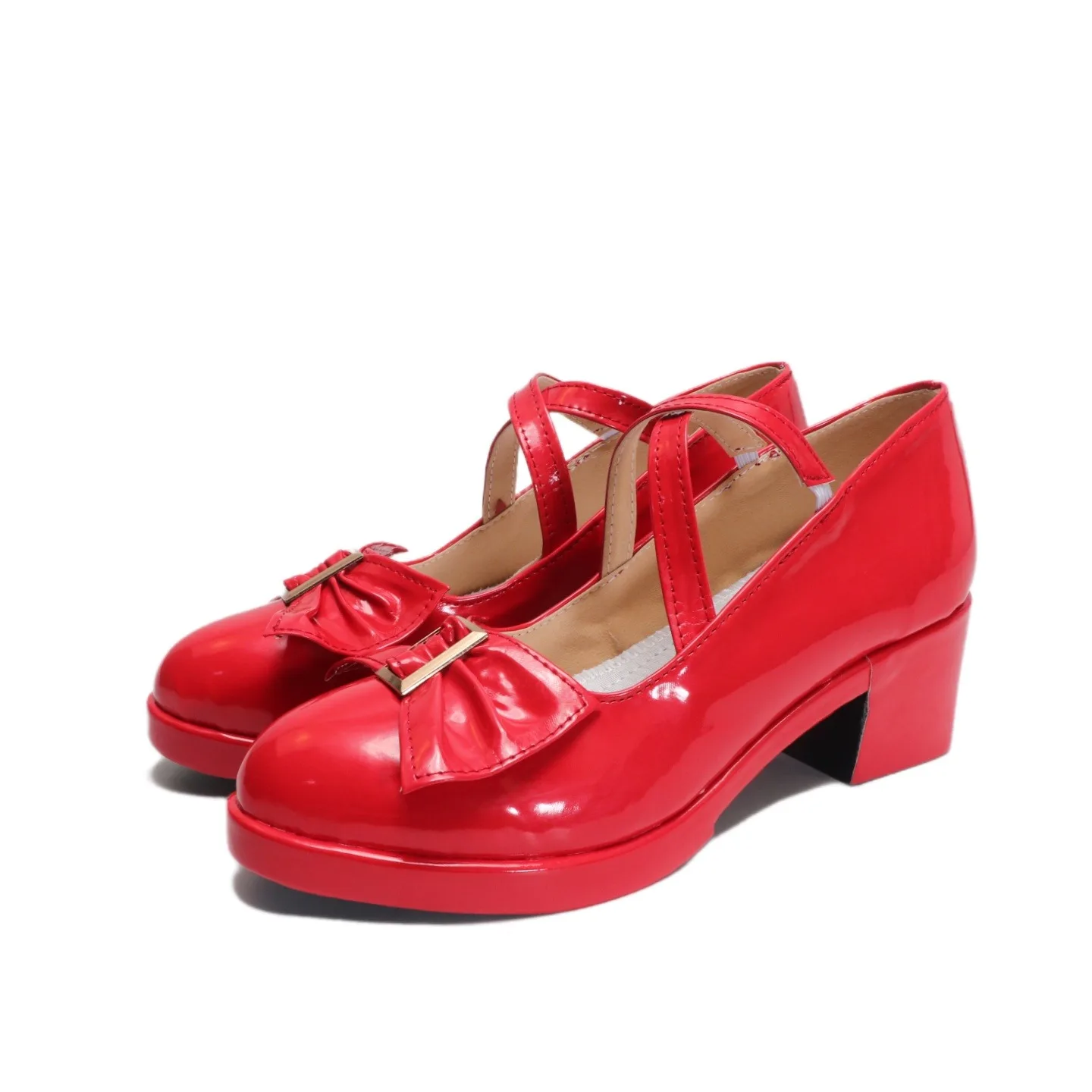 

Remilia Scarlet Cosplay Shoes Game TouHou Project Cosplay Red PU Shoes Halloween Carnival Boots Cosplay Props Custom Made