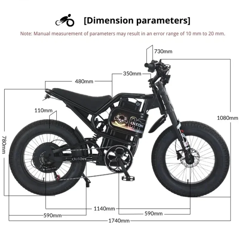 S-300 60V 3000W powerful motor Electric-bike 25Ah battery off-road electric bicycle 20*4.5 fat tire all-terrain rideable e-bike image 7