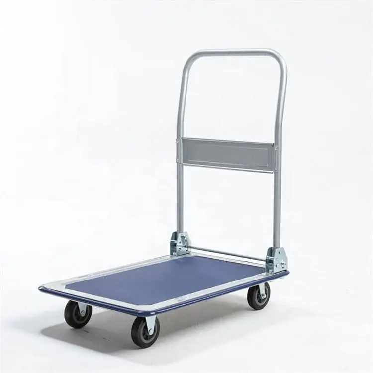 Foldable Platform Trolley Cart With Swivel Casters And Large Load Capacity For Industrial Use
