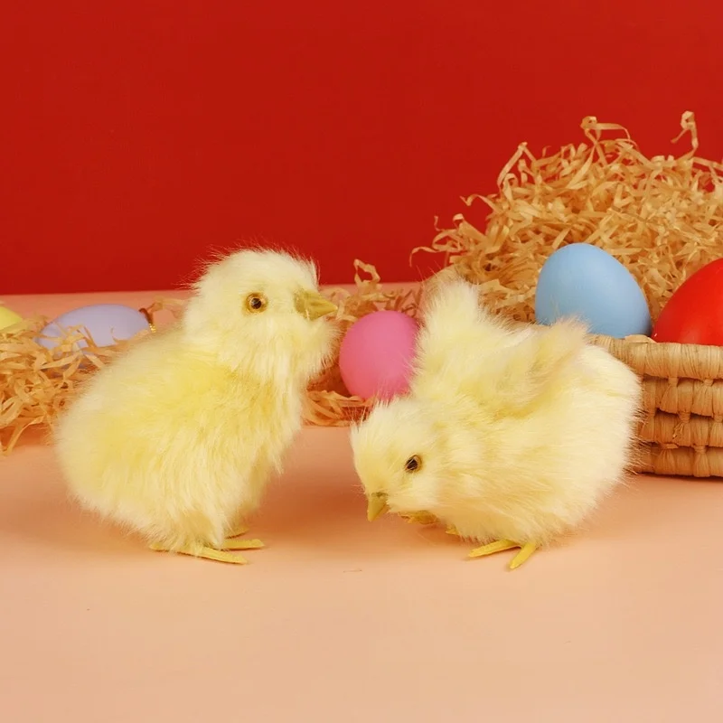 Kuiken simulatie dier knuffel schattig huisdier gele eend pop auto tas hangende godin decoratie ornament