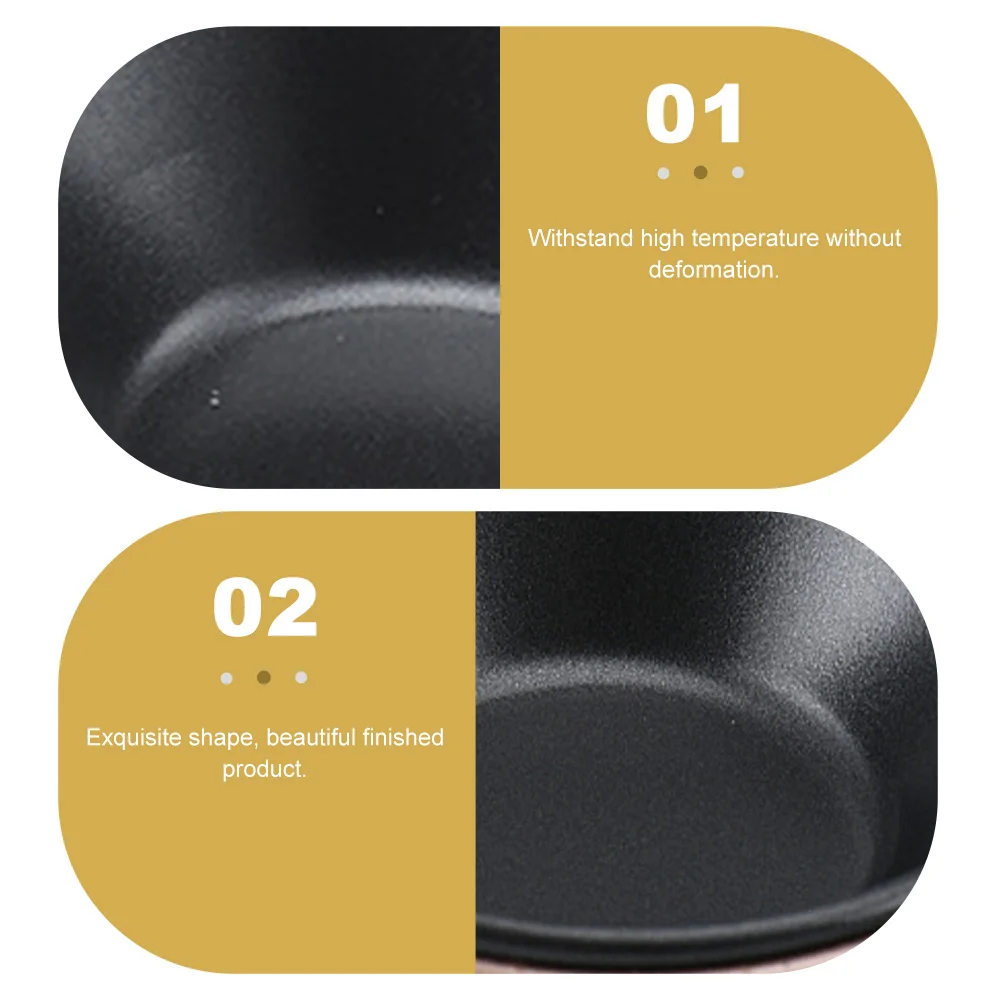 

6Pcs Non Stick Tart Molds Carbon Steel Baking Cups for Desserts Pudding Jelly .34x3.34x0.90in