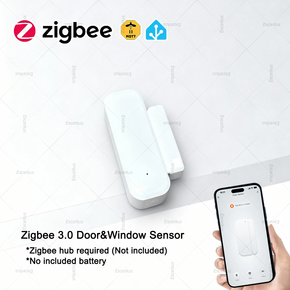 مستشعر الباب والنافذة الذكي ZigBee 3.0، كاشف حماية أمن المنزل الذكي، كاشف مغلق مفتوح لـ Tuya Smart أو Zigbee2MQTT