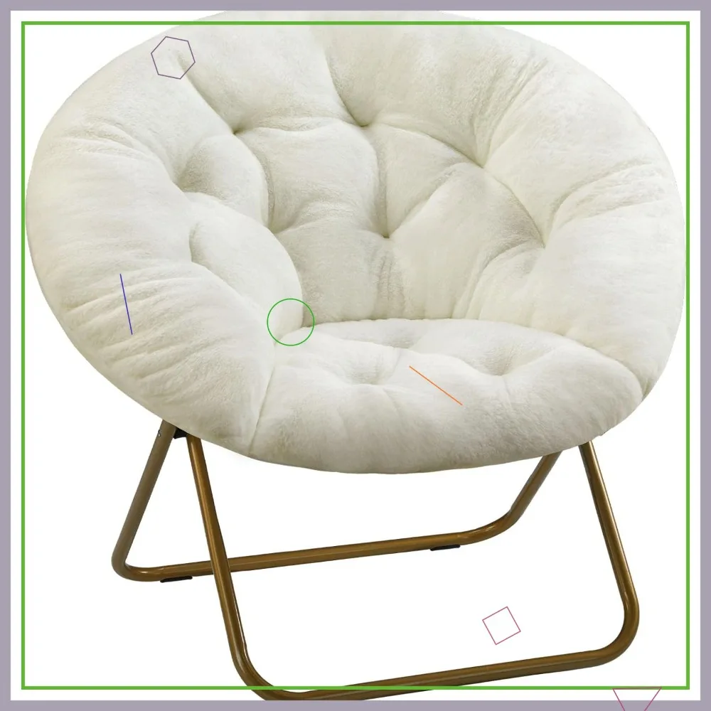 

Уютное кресло-софа из искусственного меха, увеличенное круглое кресло для спальни, общежития и игровой комнаты, складное модное акцентное кресло для небольших помещений