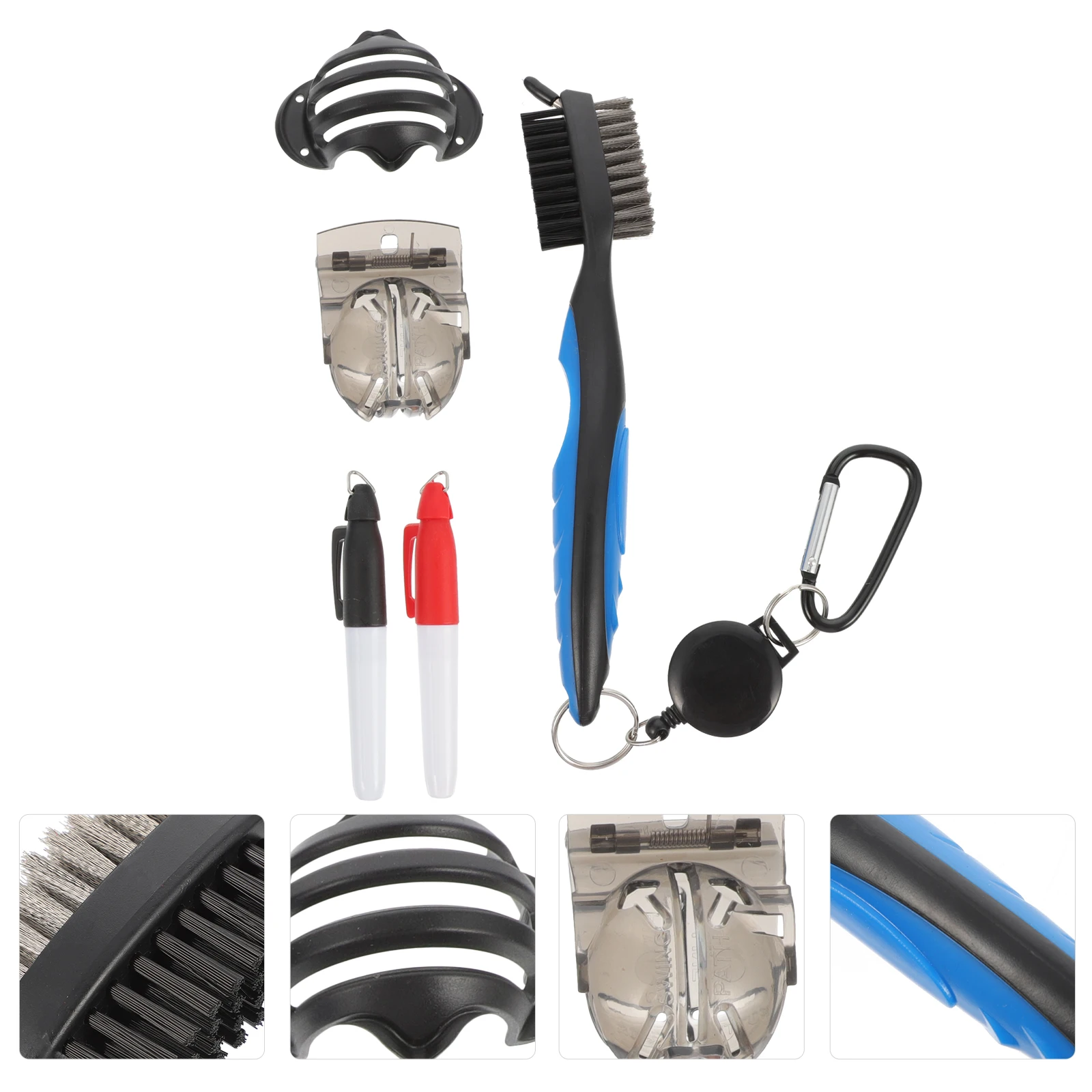 

Golf Ball Line Marker Liner Kit Cleaning Brush Durable Plastic Straight Neat Lines Compact Size Fits Golf Bag Art Supplies Free
