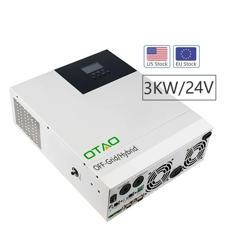 

EU US Stock Solar Charge Inverter Onduleur Hybride 24V 3000w Invertor Hibrid Pure Sine Wave Inversores Solares Off Grid Inverter
