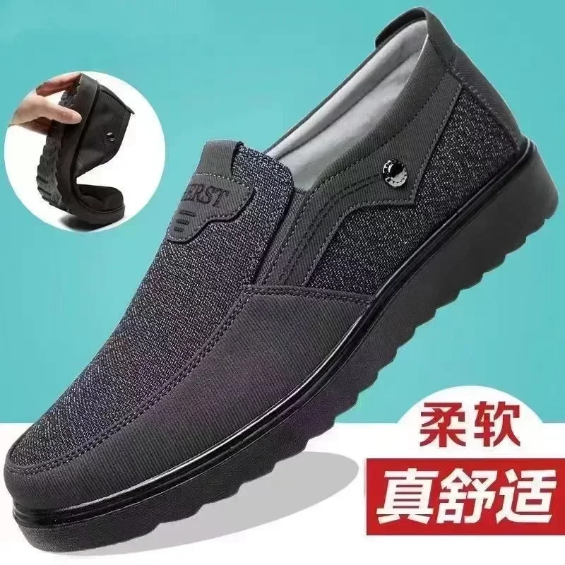 Men's Shoes Breathable Men's Single Shoes in The Elderly Non-slip Casual Shoes Sole Large Size Dad sneakers