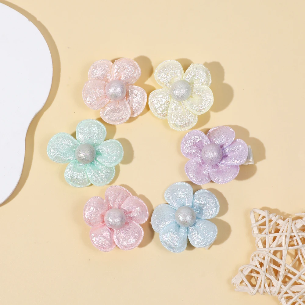 New Style Baby Hair Clips Princess Solid Color Flowers Sweet Children Newborn Girls Lovely Hairpins Hair Accessories for Girls