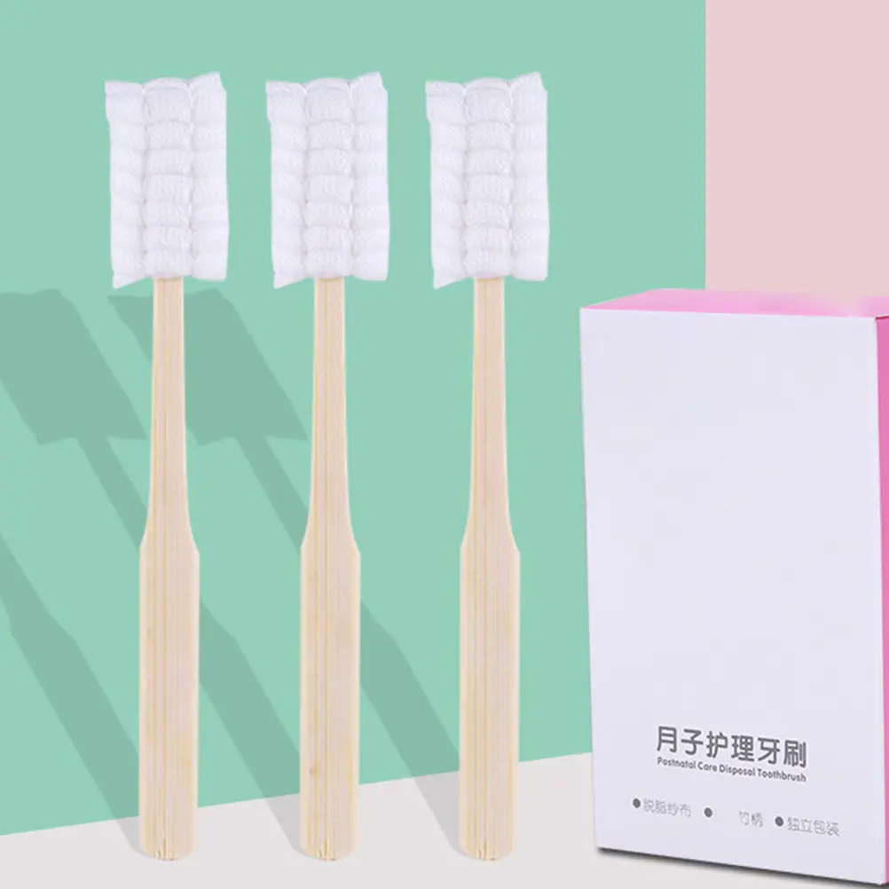 

30 шт. зубных щеток для послеродового ухода с бамбуковой ручкой и мягкой волнистой головкой для здоровья полости рта рожениц, инструмент для чистки зубов для матерей