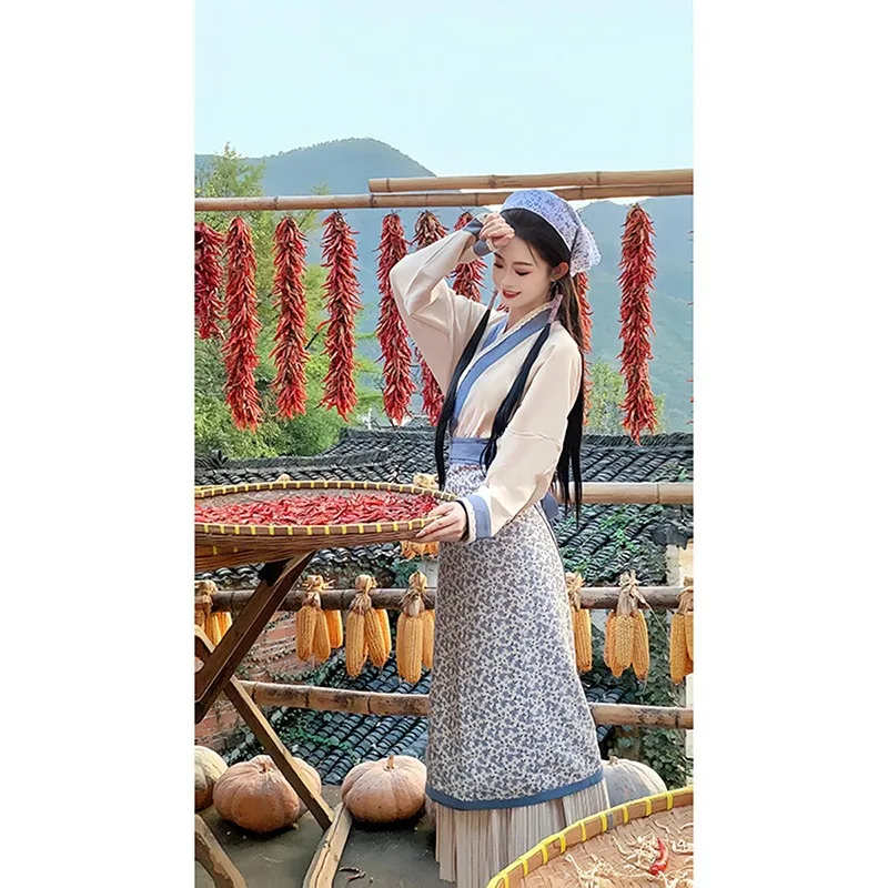 Cold immortal qi Wei Jinfeng Hanfu, simple civilian style, daily travel photo wear of female farmers