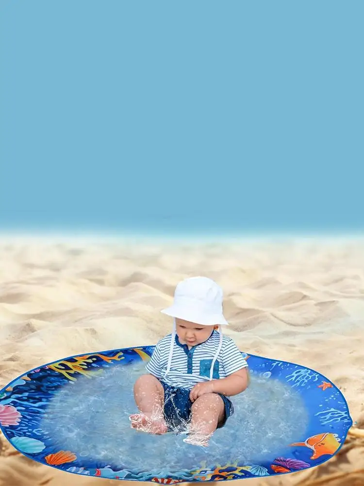 

Beach Kiddie Pool Beach Blanket Paddling Pool with Carrying Bag Waterproof Summer Outdoor Water Play Toy for Travel Vacation