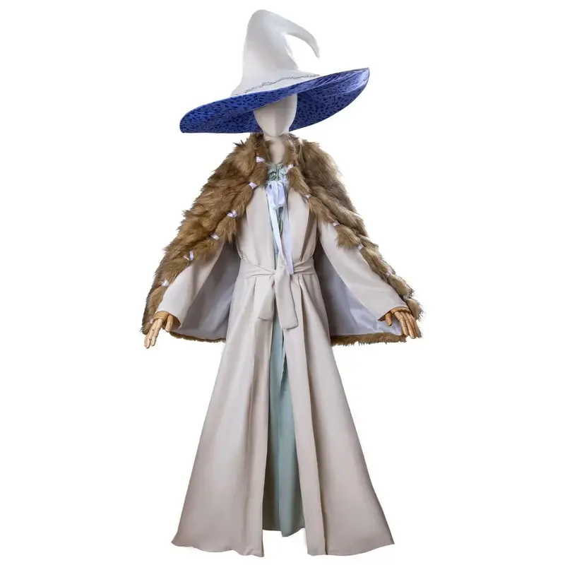 Ranni Game Elden Cosplay Witch Ranni Costume Wig Dress Ring Cloak Hat Woman Man Carnival Party Cape Uniform Set S-XXXL