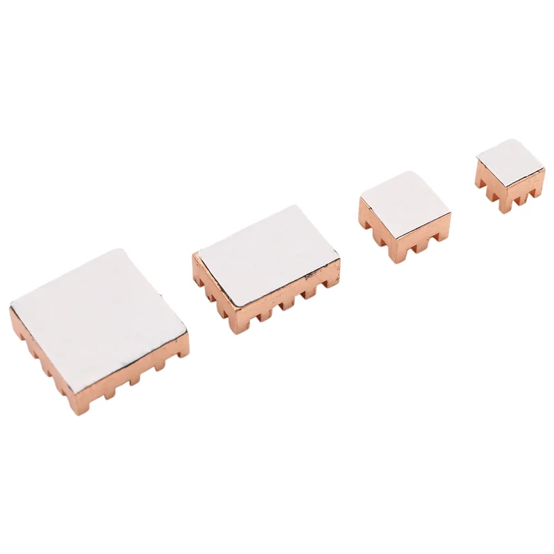 AY14 -4 Pieces Cooling Copper Heatsink For Raspberry Pi 4B 1G 2G 4G Cooling Heatsinks Cooler(Pure Coper Heatsink)
