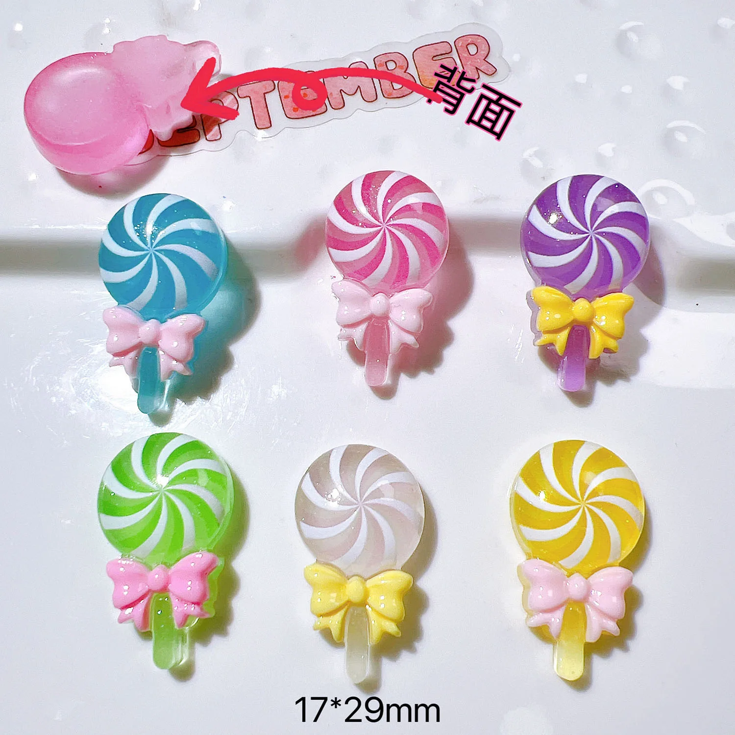 10Pcs New Cute Resin Cartoon Lollipop Series Flat Back Scrapbooking DIY Jewelry Craft Decoration Accessories