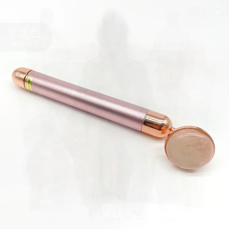 Electric Jade Gold Massage Stick Facial Vibration Massager Natural Beauty Stick Negative Ion Manual Beauty Device for All Users