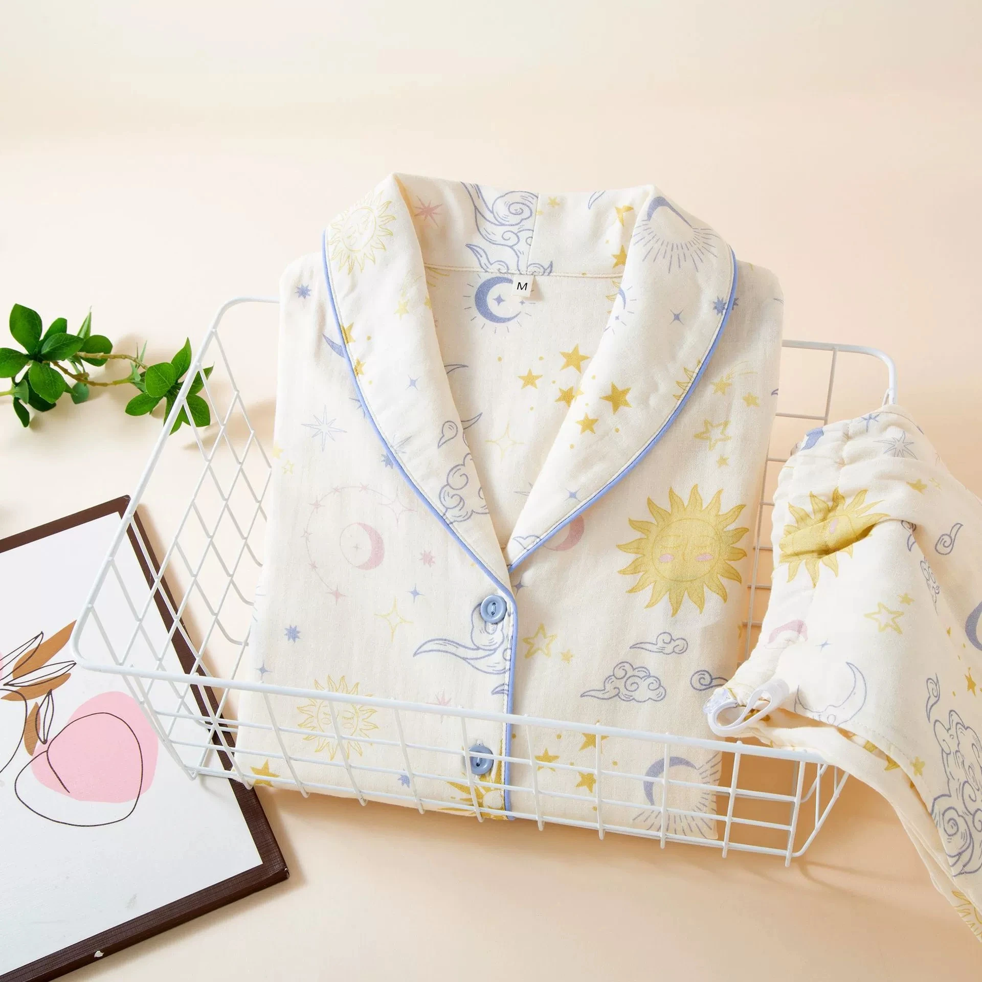 بيجامة رضاعة قطنية 100% للنساء الحوامل ملابس خريفية بأكمام طويلة للأمهات للمستشفى والرضاعة الطبيعية #2