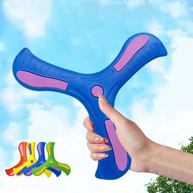 Children Boomerang Soft Three-leaf Cross Adult-kids Interactive Outdoor Toy Early Education Puzzle Decompression Gift