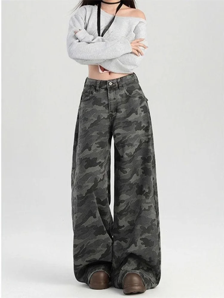 

Камуфляжные рабочие брюки больших размеров 300, свободные прямые широкие джинсы, повседневные летние брюки для мужчин и женщин