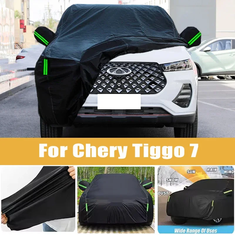 

For Chery Tiggo 7 Full Car Cover Four Seasons Outdoor Sun Anti UV Rain Snow Dust Protection Oxford Cloth Accessories