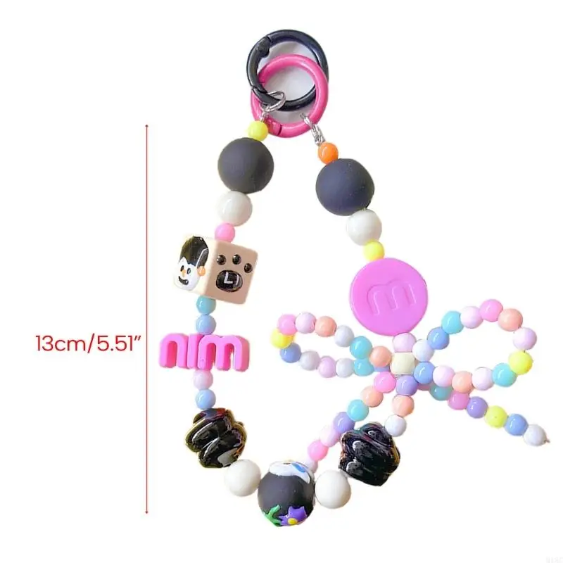 918C elegante pulseira contas plástico pulseira celular pingente joias corrente anti-perda