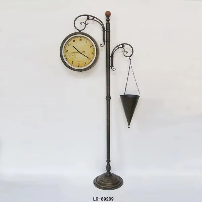 outdoor grandfather clock with weathervane