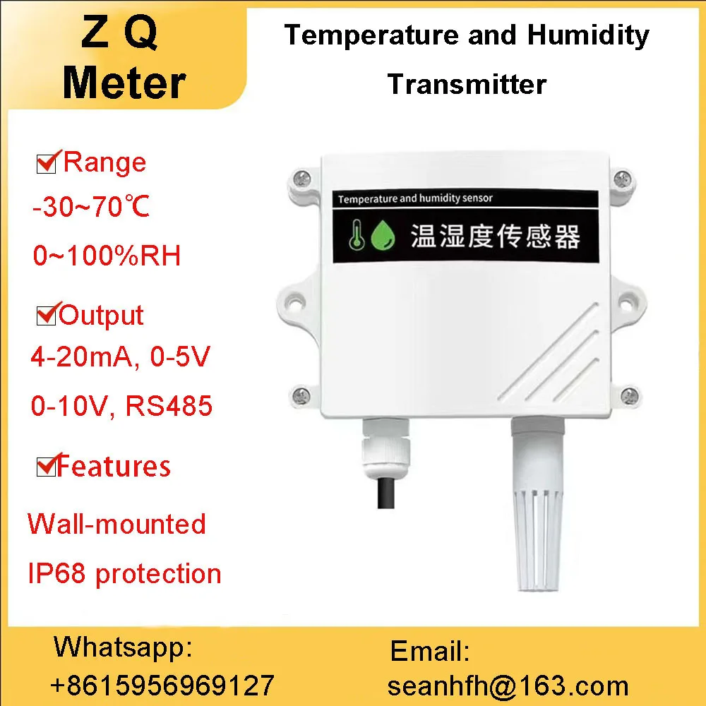 Industrial Temperatura e Umidade Sensor Alta Precisão Estufa Agrícola Farmácia Máquina Quarto Transmissor 485