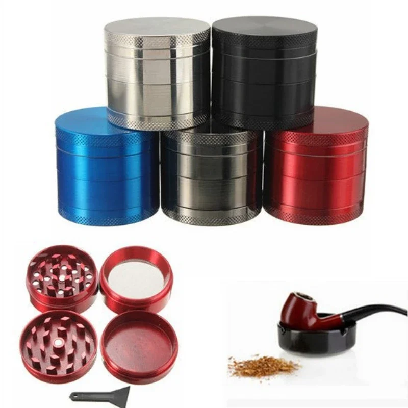 40mm Zinc Alloy Smoke Grinder 4 Layer Tobacco Grinder Herb Grinder Kitchen Accessories Mini Cute Cigar Processing Shredder