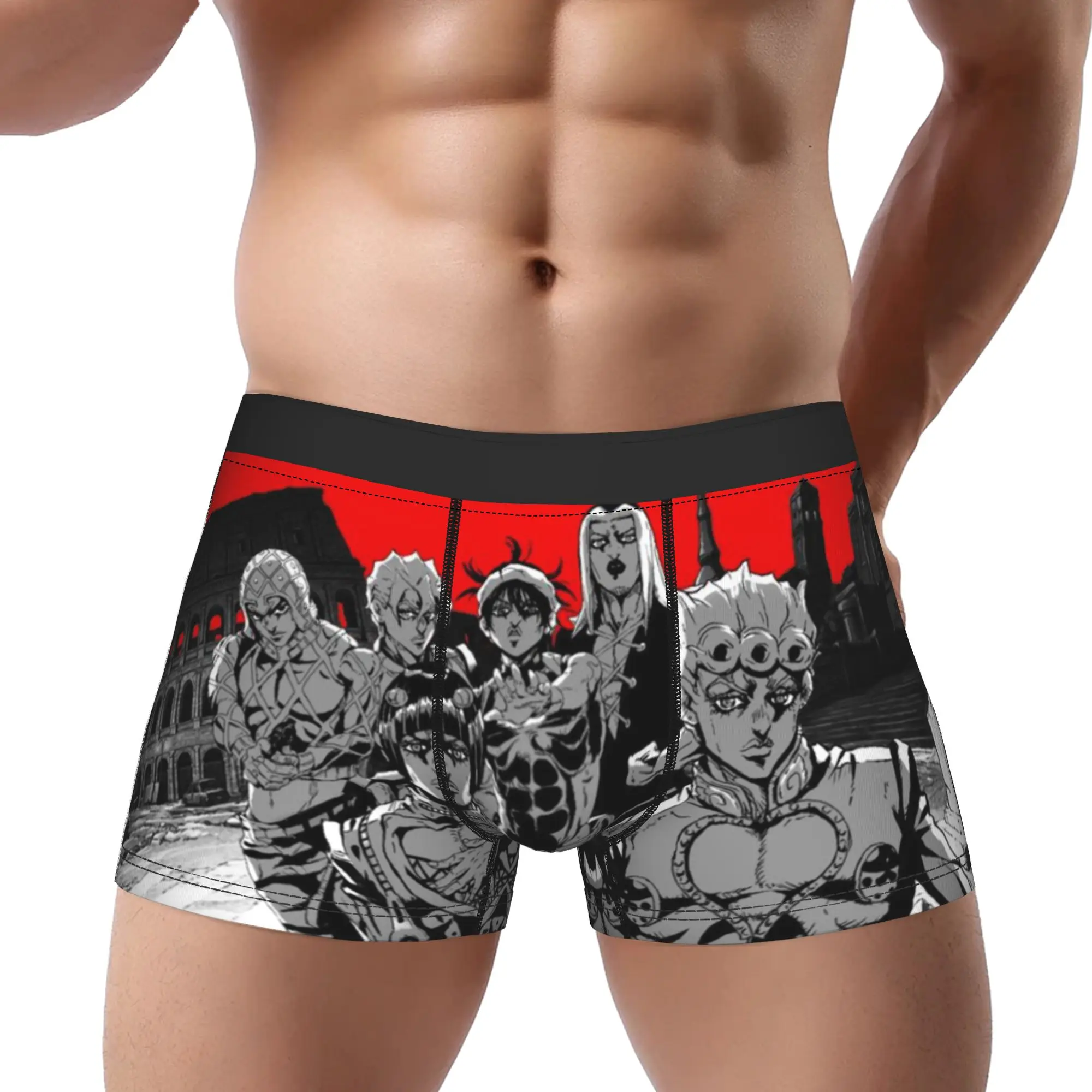 Mysterious Foreign Fighter JoJo's Bizarre Adventure Underpant Breathbale Panties Men's Underwear Comfortable Shorts Boxer Briefs