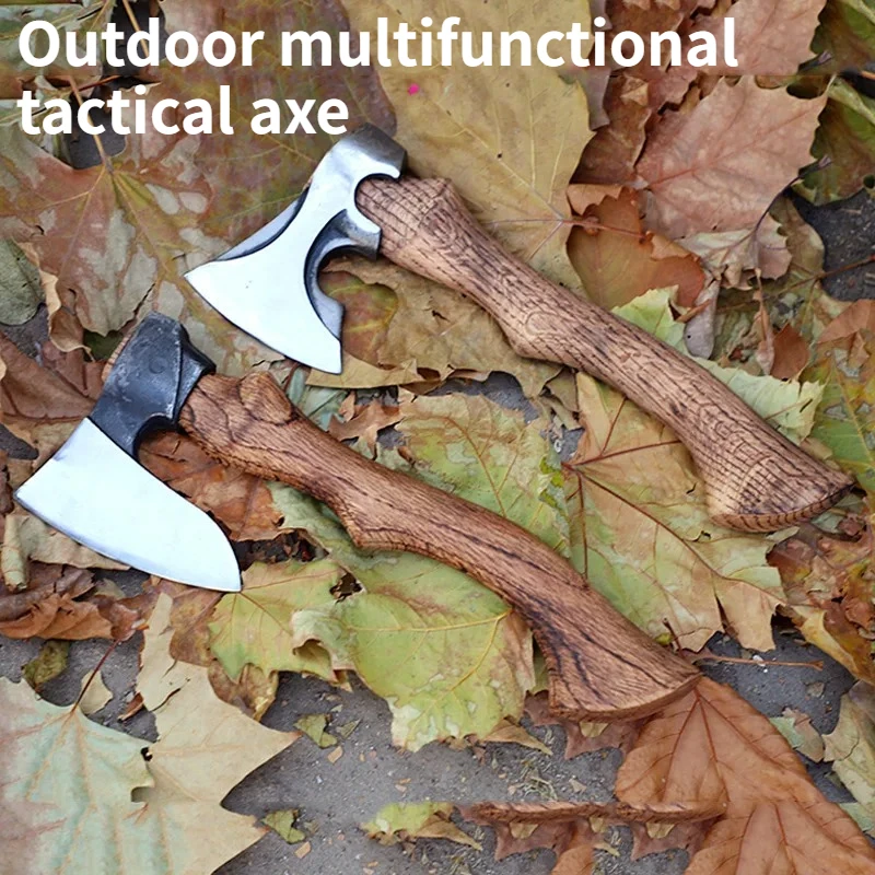 

NEW 65 Manganese Steel High-hardness T Actical Axe Outdoor Tree Chopping Mountain Clearing Emergency Self-defense EDC Tool