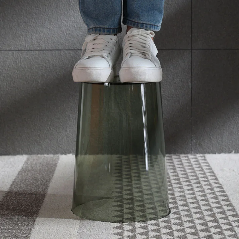 

Uncovered Transparent Paper Baskets Waste Bins Plastic Nordic Garbage Container High Quality Home Office Rubbish Kitchen Dustbin