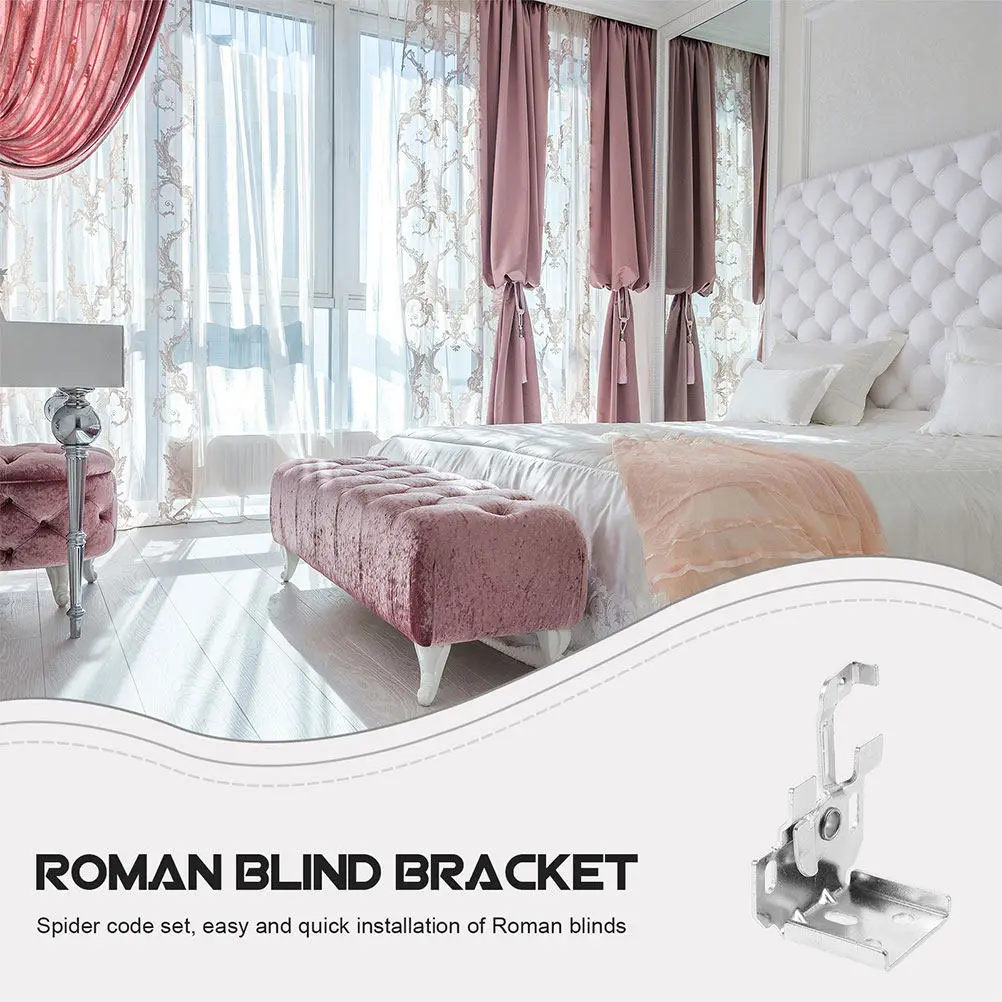 5Pcs Roman Shade Mounting Brackets with Sturdy Hook for Cordless Blinds Horizontal Window Blinds Rustproof Stable Installation