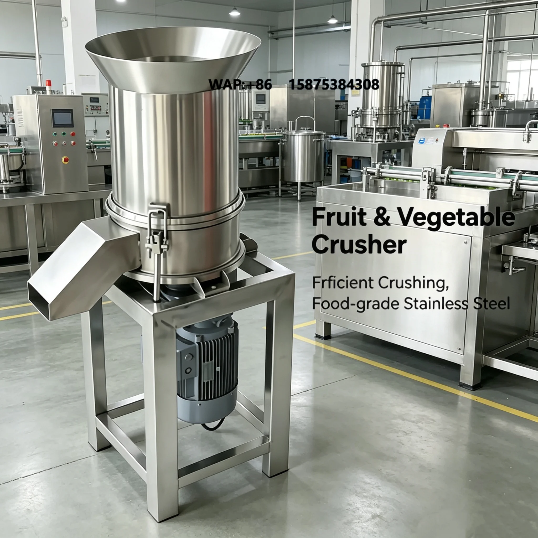 4KW High Speed Centrifugal Fruit Vegetable Crushing Machine for Mango Pineapple Ginger Juice Processing