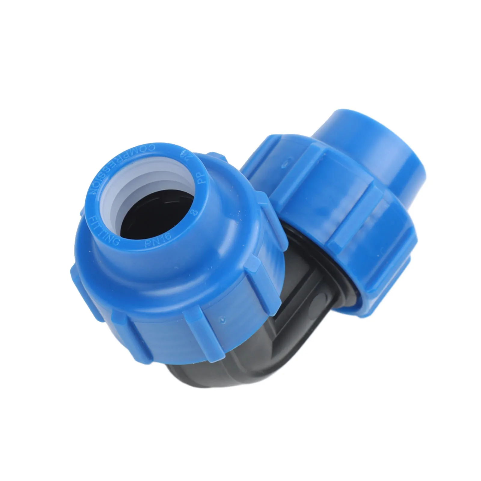 Polypropylene 90 Degree Threaded Coupling for Drip Irrigation Pipes Fits 20mm and 25mm MDPE Tubing Applications