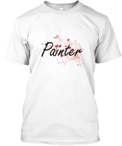 Painter Heart Design T-Shirt Made in the USA Size S to 5XL