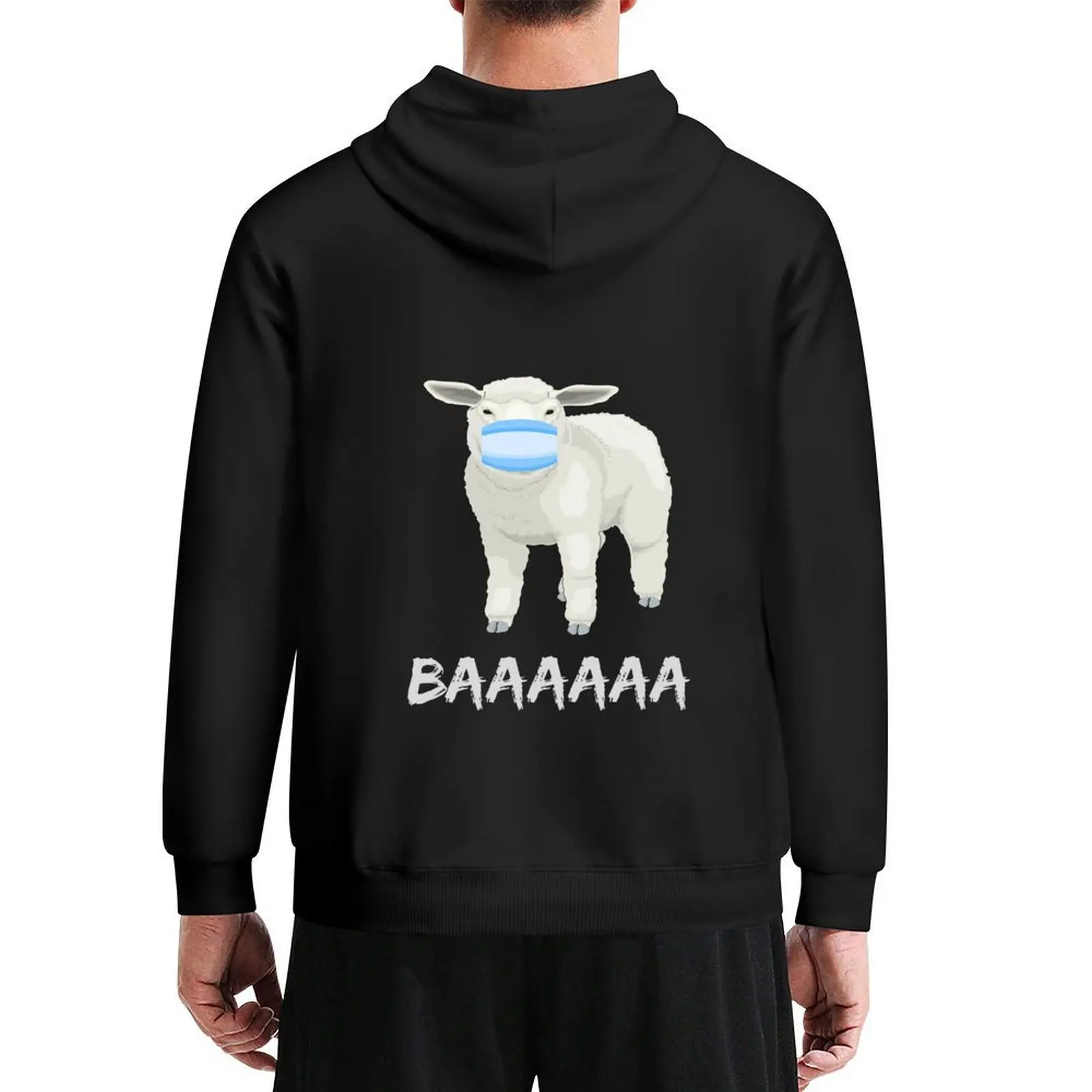 الأغنام أو الأغنام قناع مضاد للقناع أو قناع هوديي الرجال ارتداء الرجال قميص العرق ملابس الخريف الكورية مقنعين قميص رياضية #1