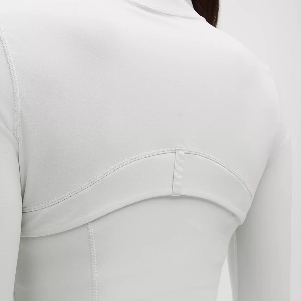 سترة نسائية للتدريب بسحاب بقصة ضيقة - سترة جري للياقة البدنية بأكمام طويلة للركض والرياضة