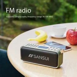 New Sansui F36 Retro Radio Wireless Bluetooth Speaker Insert card Mini Plug in Walkman Music Player Portable Stereo Subwoofer
