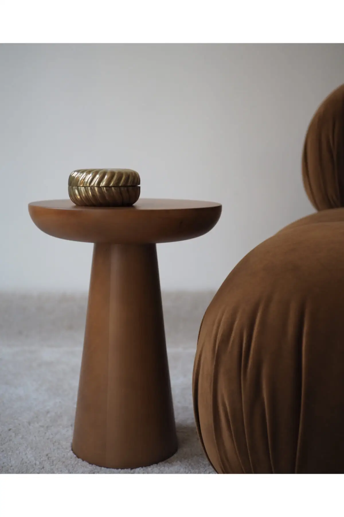 

DOLBOVI Mushroom 3 Walnut Side Coffee Table Coffee Table