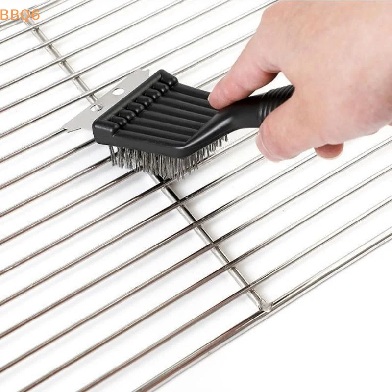 *8-Inch Heavy-Duty Stainless Steel Grill Brush - Extra Strong Wire Cleaning Brush For Outdoor & Home Cooking Tools