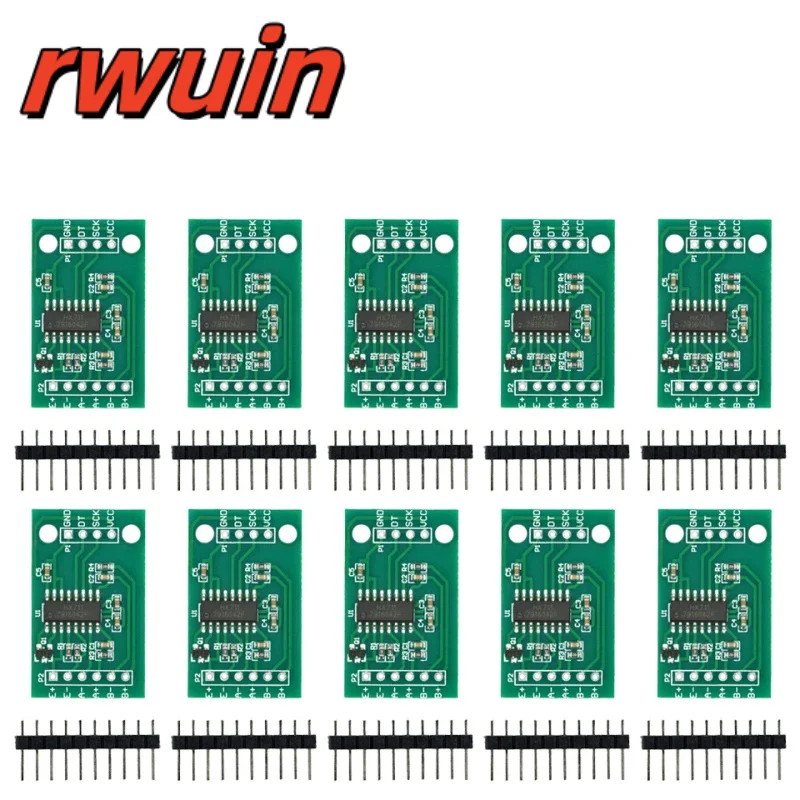 1/5/10pcs For Arduino Dual Channel HX711 Weighing Pressure Sensor 24-bit Precision A/D Module DIY Electronic Scale
