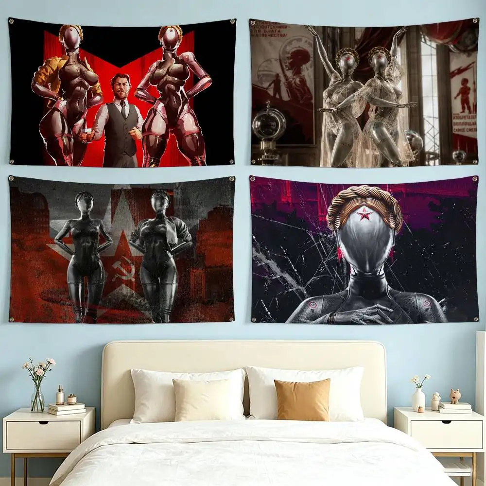 A-Atomic H-Heart Game Flags for Bedrooms Home Decor Items Outdoor Decors Garage Decoration Flaga