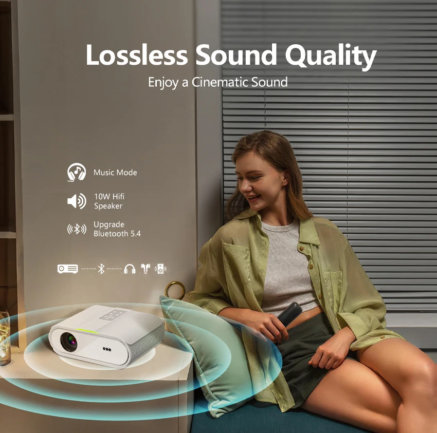 Projector Para Celulares Telefoon Android TV Video Draagbare Dlp Smart Home Theater Short Throw Projector 4K Draadloze Wifi