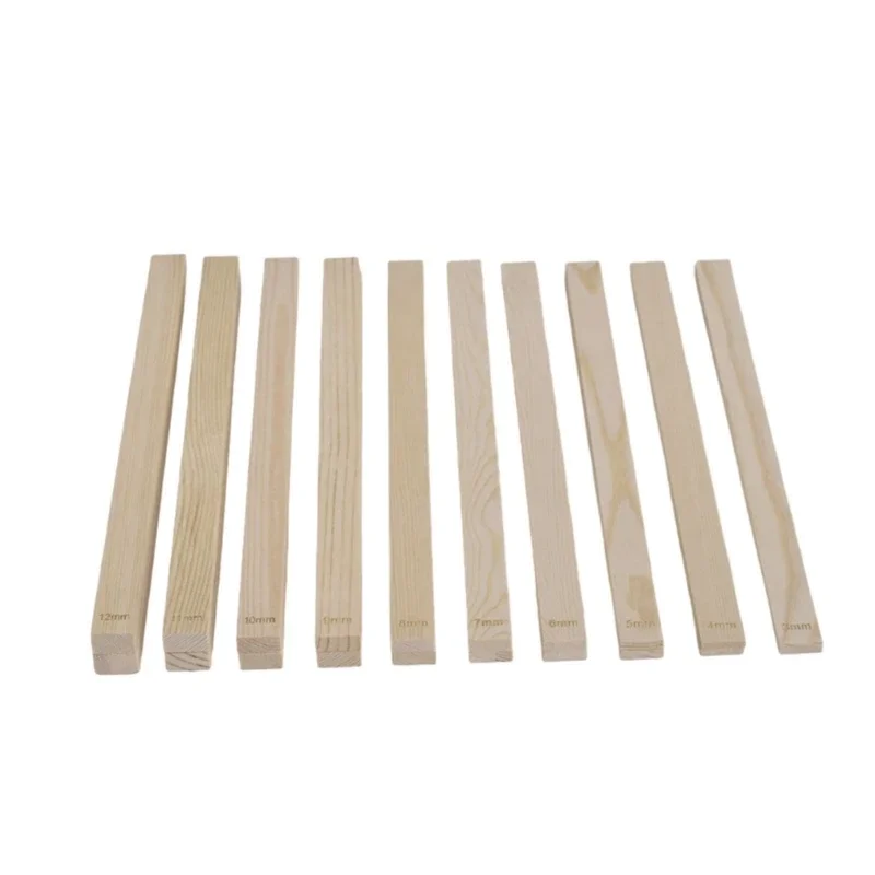 10/20x/Set Pottery Rolling Depth Guide Sticks 5/10 Size Rolling Out Sticks Thickness Strips for Clay Making