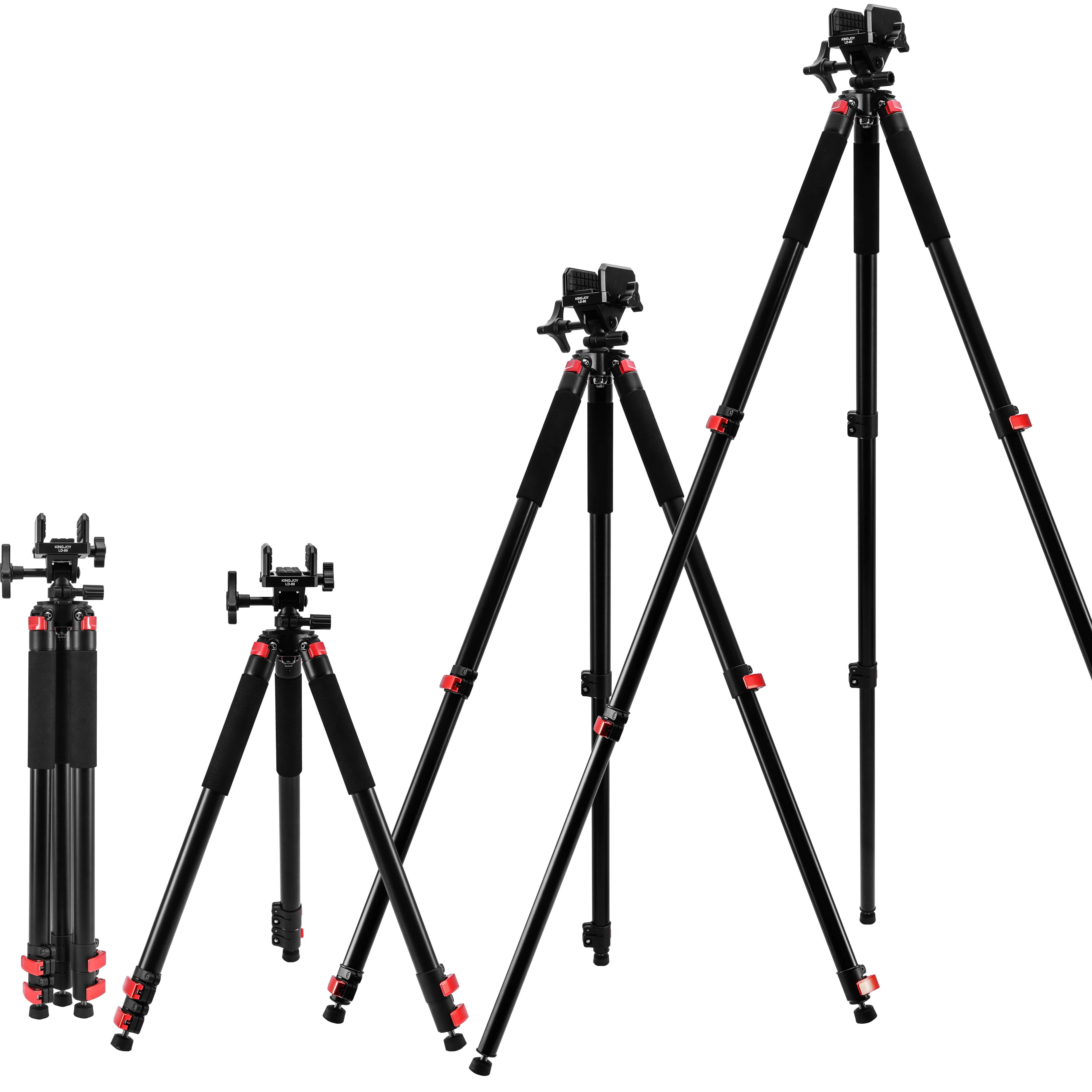 KINGJOY Heavy-Duty Aluminum Hunting Tripod with Adjustable Height for Stable Shooting - Perfect for Outdoor Adventures